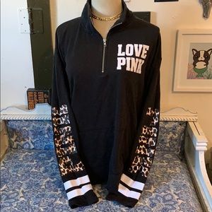 Victoria’s Secret Pink Leopard zip up  pullover
